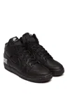 Nike Man Sneakers Black Size 4.5 Soft Leather In Black