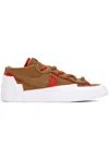 Nike Mens Light British Tan Univer Sacai X Blazer Low Leather And Suede Low-top Trainers 7.5 In Brown