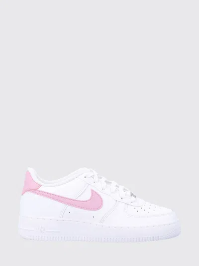 Nike Kids'  Air Force 1 Grained Leather Sneakers In White