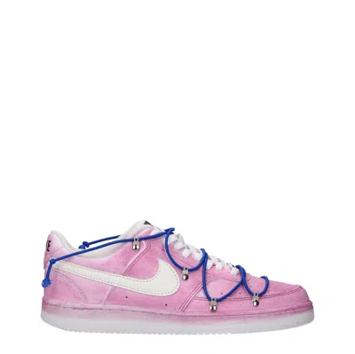 Nike Trainers Men Pink Leather In Purple