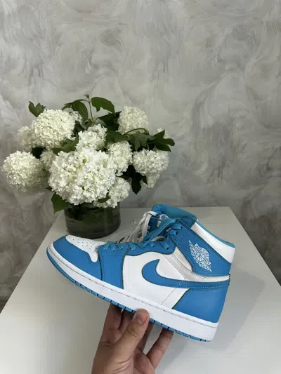 Pre-owned Nike Sneakers  Jordan Retro High Og Unc 2015 Size 9.5 In Blue