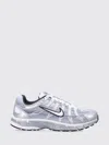 Nike P-6000 Leather And Mesh Sneakers In Silver