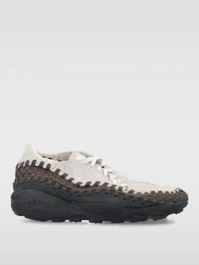 Nike Air Footscape Woven Webbing Suede Sneakers In Lt Orewood Brn