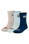 Nike Snow Way 3-pack Assorted Crew Socks In Blue