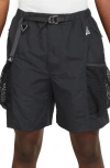 Nike Snowgrass Water Repellent Nylon Cargo Shorts In Black/ Anthracite/ White