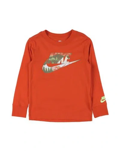 Nike Babies'  Snowscape Aop Fill Toddler Boy T-shirt Orange Size 7 Cotton, Polyester