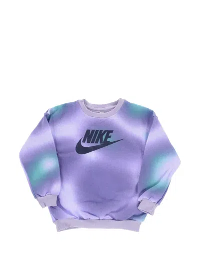 Nike Kids' Solarized Logo-print Sweatshirt In Purple