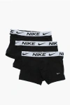 Nike Solid Color 3 Pairs Of Boxer Set With Logoed Band At The Wai