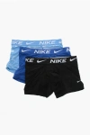 Nike Solid Color 3 Pairs Of Boxer Set With Logoed Elastic Band