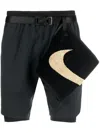 Nike Solid Color Belt Straight Shorts "mmw In Black