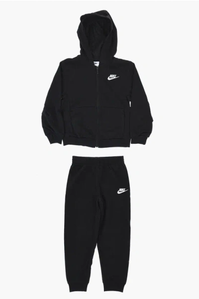 Nike Solid Color Sweatshirt And Joggers Set With Logoed Side Band