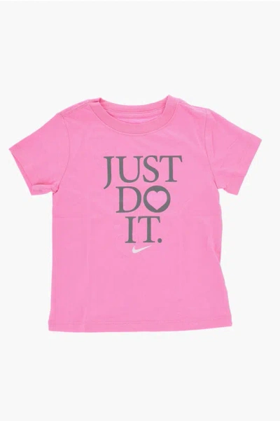 Nike Solid Color Game Swoosh Match Crewneck T-shirt With Contrast