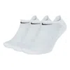 Nike Solid Color Logo Casual Sports Socks Couple Style 3 Pairs White