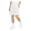 Nike Solid Color Logo Straight Loose Casual Shorts Unisex White