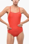 Nike Solid Color Racerback One-piece Swimsuit In Red