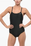 Nike Solid Color Racerback One Piece Swimsuit With Embroidery