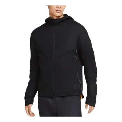 Nike Solid Color Running Athleisure Casual Sports Jacket Black