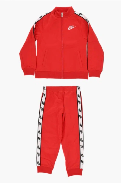 Nike Solid Color Sweatshirt And Joggers Set With Logoed Side Band