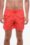 Nike Solid Color Swim Shorts With 3 Pockets In Red