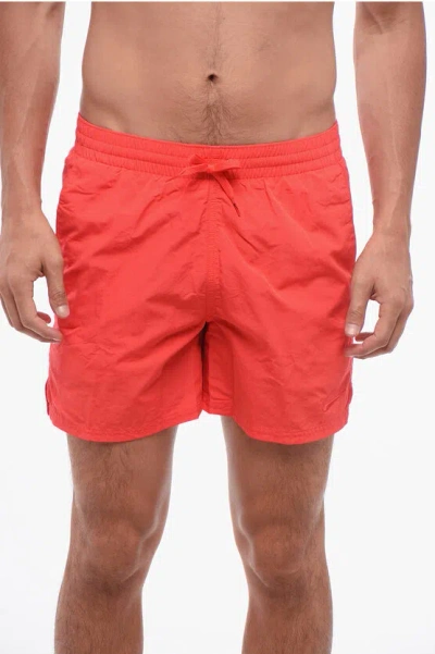 Nike Solid Color Swim Shorts With 3 Pockets In Red