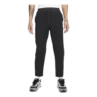 Nike Solid Color  Waist Lacing Straight Casual Pants/trousers Men's Black