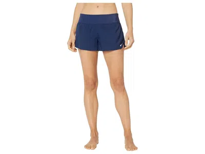 Nike Solid Element Swim Boardshorts Women's Swimwear Midnight Navy: Lg, Elastane/mesh/polyamide In Blue