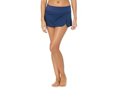 Nike Solid Element Swim Boardskirt Women's Swimwear Navy Blue: Lg, Mesh/polyester/polyamide