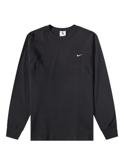 Nike Solo Swoosh Crewneck Sweatshirt Black In Black,black