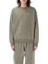 Nike Solo Swoosh Crewneck In Gray