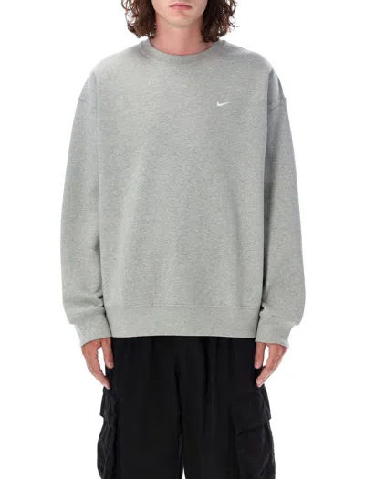 Nike Solo Swoosh Sweatshirt In Grey