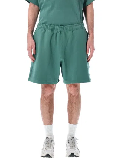 Nike Solo Swoosh Embroidered Fleece Shorts In Green