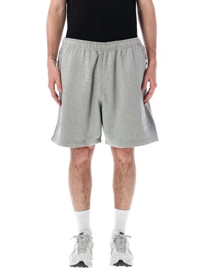 Nike Solo Swoosh Embroidered Fleece Shorts In Grey