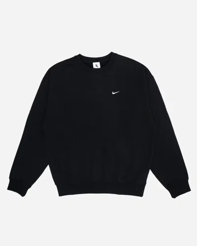 Nike Solo Swoosh Fleece Crew In Black