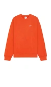 Nike Fleece Solid Color Fleece Lined Stay Warm Pullover Red In Dragon Red & White