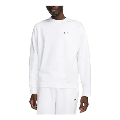 Nike Solo Swoosh Fleece Crew Sweatshirt 'white'