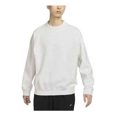 NIKE NIKE SOLO SWOOSH FLEECE CREWNECK 'WHITE'