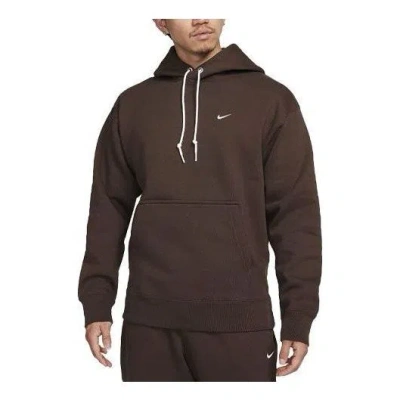 Nike Solo Swoosh Fleece Hoodie (asia Sizing) 'brown' In Multi