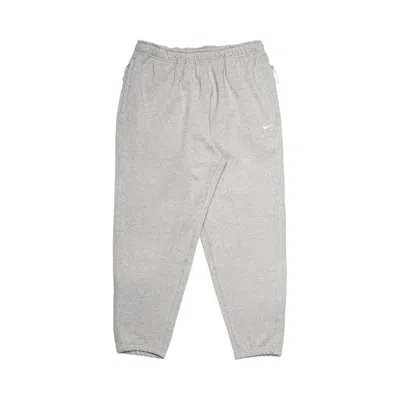 Pre-owned Nike Solo Swoosh Fleece Pants 'dark Grey Heather/white'