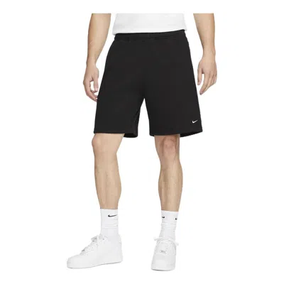 Nike Solo Swoosh Fleece Shorts In Black