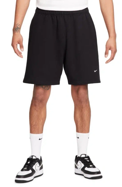 Nike Solo Swoosh Fleece Sweat Shorts In Black