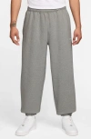 Nike Solo Swoosh Tapered Logo-embroidered Cotton-blend Jersey Sweatpants In Gray