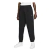 Nike Solo Swoosh Tapered Logo-embroidered Cotton-blend Jersey Sweatpants In Black