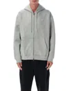 Nike Solo Swoosh Full-zip Hoodie In Gray