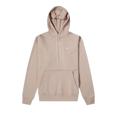Pre-owned Nike Solo Swoosh Hooded Sweatshirt 'malt/white' | Brown | Men's Size L