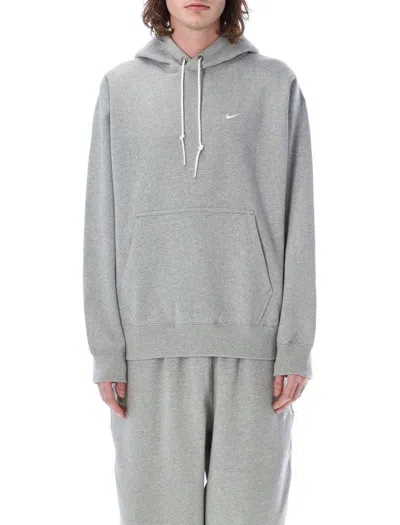 Nike Cotton Blend Hoodie Kangaroo Pocket In Grey