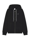 Nike Solo Swoosh Hoodie In Black & White