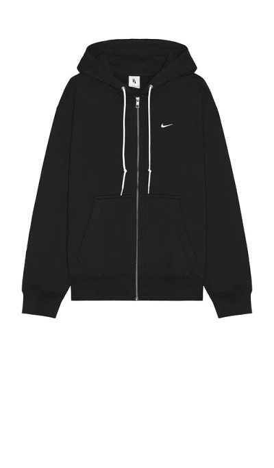 Nike Solo Swoosh Hoodie In Black & White