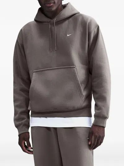 Nike Solo Swoosh Hoodie In Brown