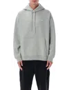 Nike Cotton Blend Hoodie Kangaroo Pocket In Gray