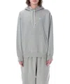 Nike Cotton Blend Hoodie Kangaroo Pocket In Grey